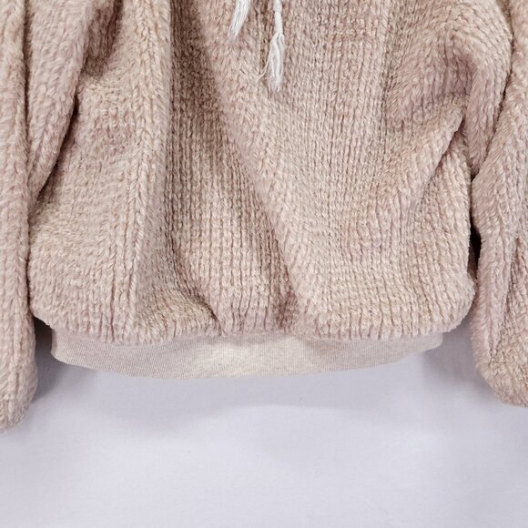 Anthropologie Saturday Sunday Nanette Sherpa Jersey Lined Hoodie Pink/Rose Size - Picture 10 of 15